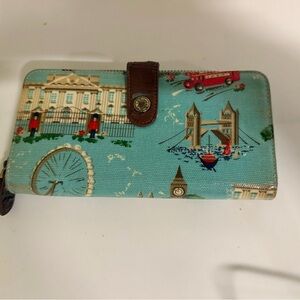 Cath Kidston Teal London Scene Wallet